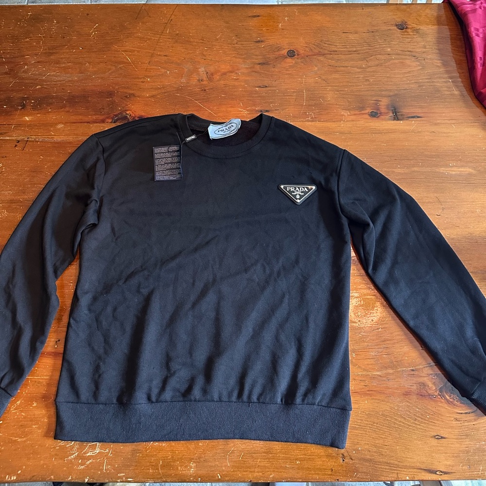 Prada Shirt Black Long Sleeve Size Small